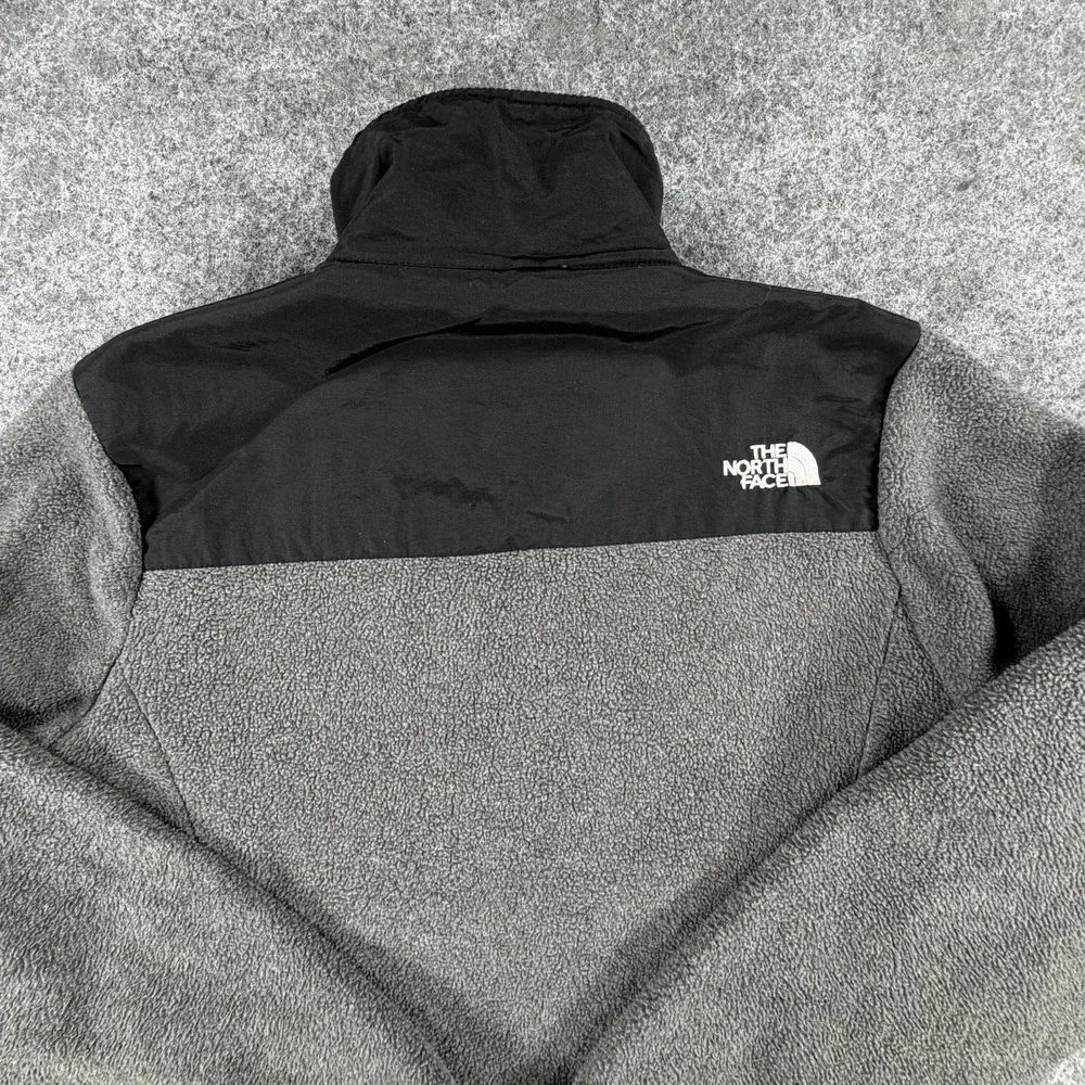 Vintage The‎ North Face Polartec Denali Jacket Womens L Gray Black Fleece Zip Up